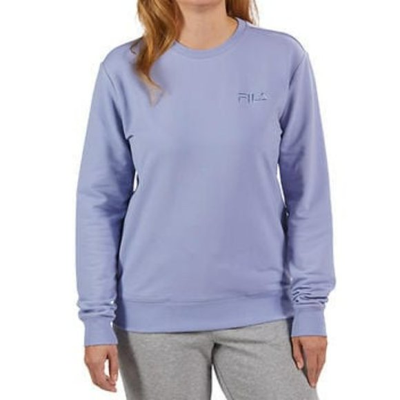 Fila Long Sleeve Crew Neck Sweatshirt with Pockets Purple Medium M NWT - Picture 1 of 10